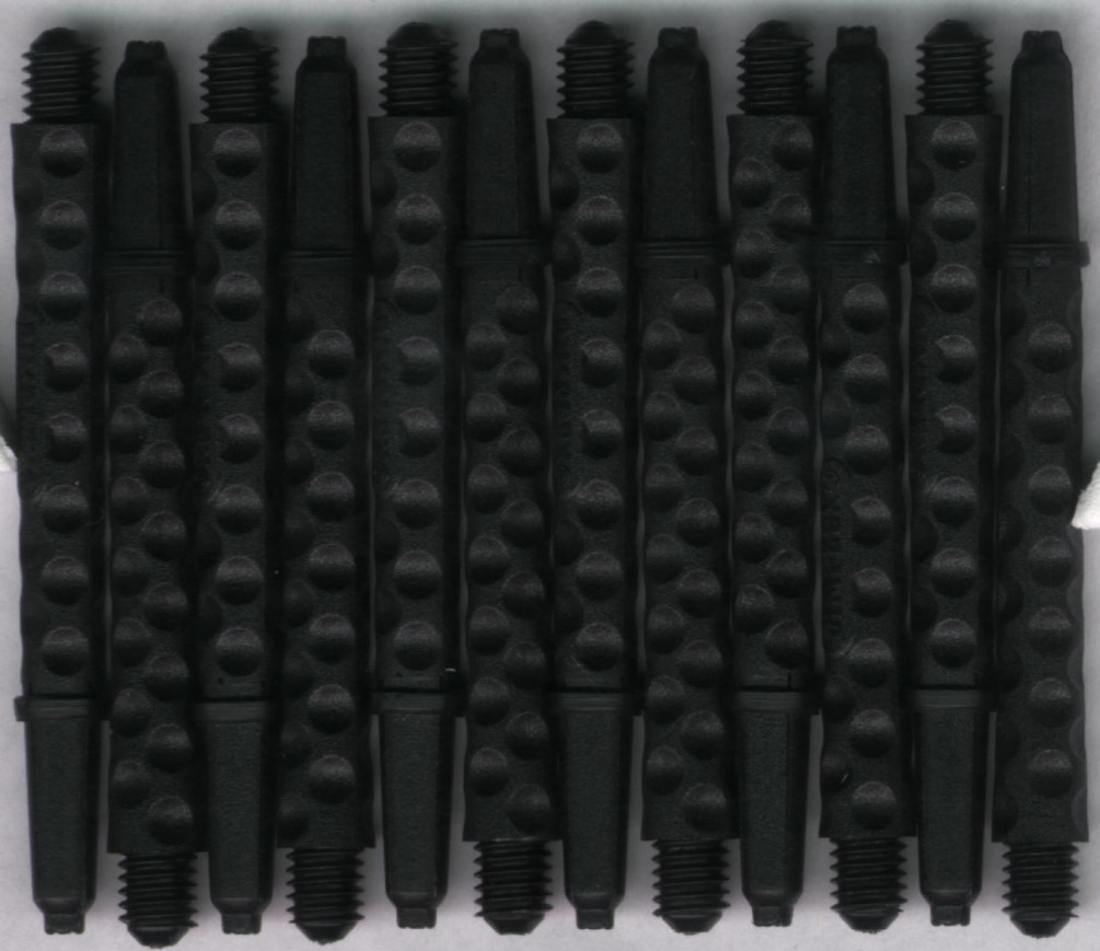 "BLACK" 2 Inch, Medium Dimplex Dart Shafts: 1 set of 3 per order "BLACK" 2 Inch, Medium Dimplex Dart Shafts: 1 set of 3 per order