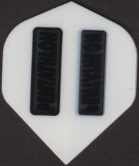 White PENTATHLON with Clear Panels Dart Flights: 3 per set