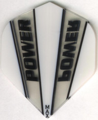 White & Clear POWER MAX Dart Flights White & Clear POWER MAX Dart Flights