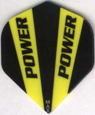 Black and Yellow POWER MAX Dart Flights