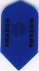 Blue Transparent AMAZON Slim Dart Flights