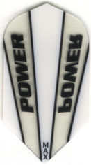 White/Clear POWER MAX Slim Dart Flights