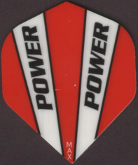 Red and White POWER Dart Flights