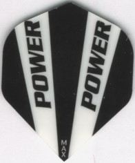 Black and White POWER Dart Flights