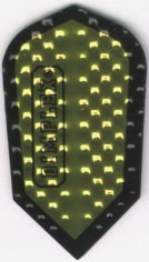 Gold & Black Slim Dimplex Dart Flights