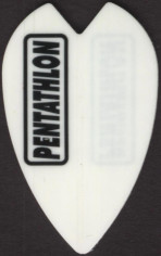 White PENTATHLON Mini Vortex Cut Dart Flights