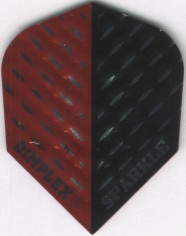 Red & Black Sparkle Dimplex Dart Flights