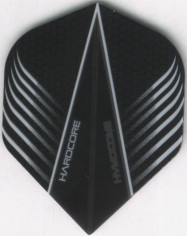 Black HARDCORE Wings Dart Flights