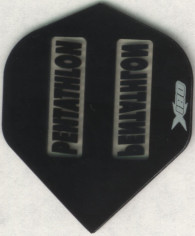 Black PENTATHLON Dart Flights: 180 Microns Thick