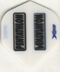 White PENTATHLON Dart Flights: 180 Microns Thick