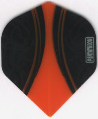 Orange on Black PENTATHLON V-SWISH Dart Flights