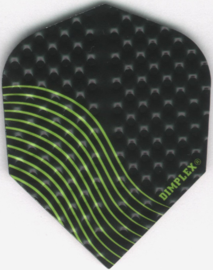 Black and Green Dimplex Dart Flights