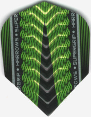 Green HARROWS SUPERGRIP-X Dimplex Ribs Dart Flights