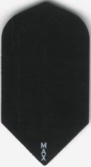 Solid Black "POWER MAX" Slim Dart Flights