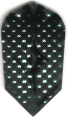 Black and Silver Diamond Slim Dimplex Dart Flights Black and Silver Diamond Slim Dimplex Dart Flights