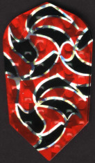 Slim Dimplex Orange and Black Dart Flights Slim Dimplex Orange and Black Dart Flights