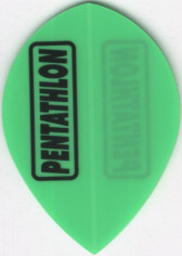 Neon Green Teardrop PENTATHLON Dart Flights