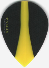 Yellow RETINA Teardrop Dart Flights