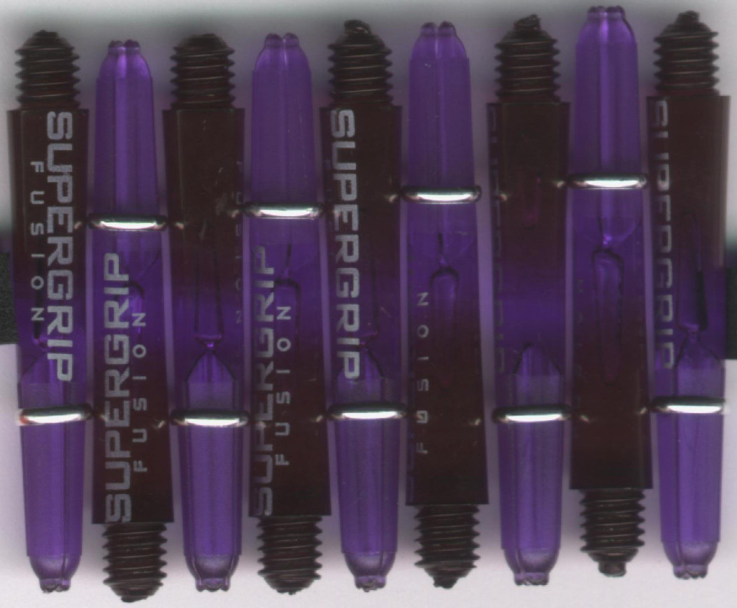 1.5in. Black/Purple Supergrip Fusion Dart Shafts