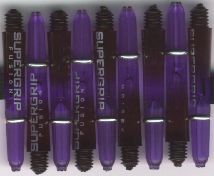 1.5in. Black/Purple Supergrip Fusion Dart Shafts