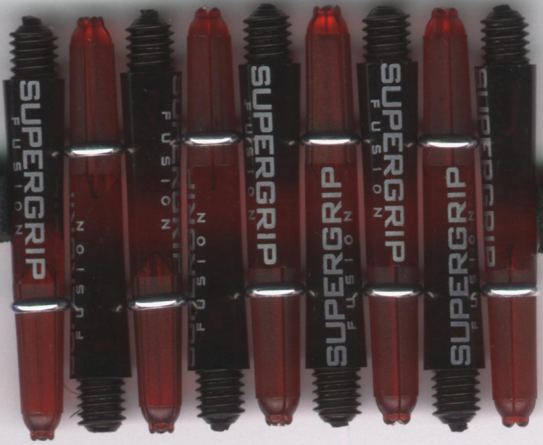 1.5in. Black/Red Supergrip Fusion Dart Shafts