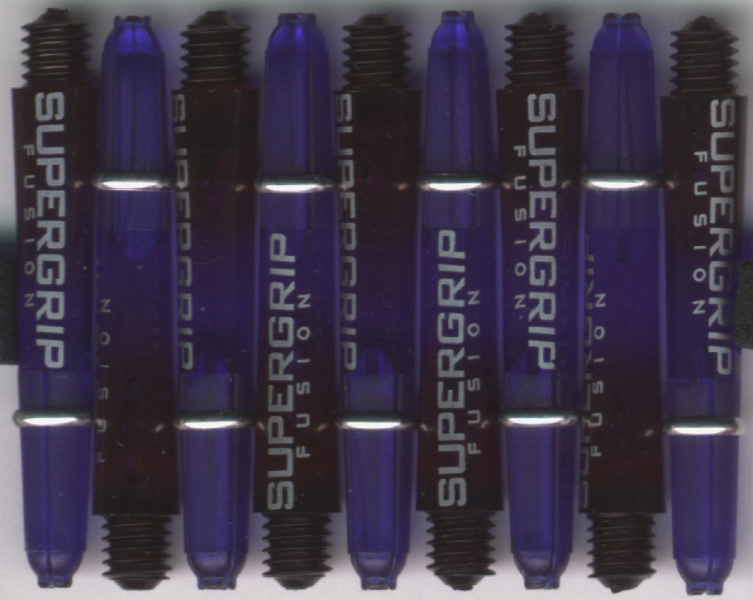 1.5in. Black/Deep Blue Supergrip Fusion Dart Shafts