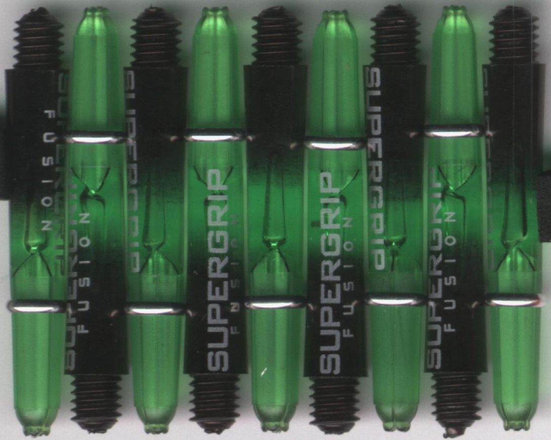 1.5in. Black/Green Supergrip Fusion Dart Shafts 1.5in. Black/Green Supergrip Fusion Dart Shafts