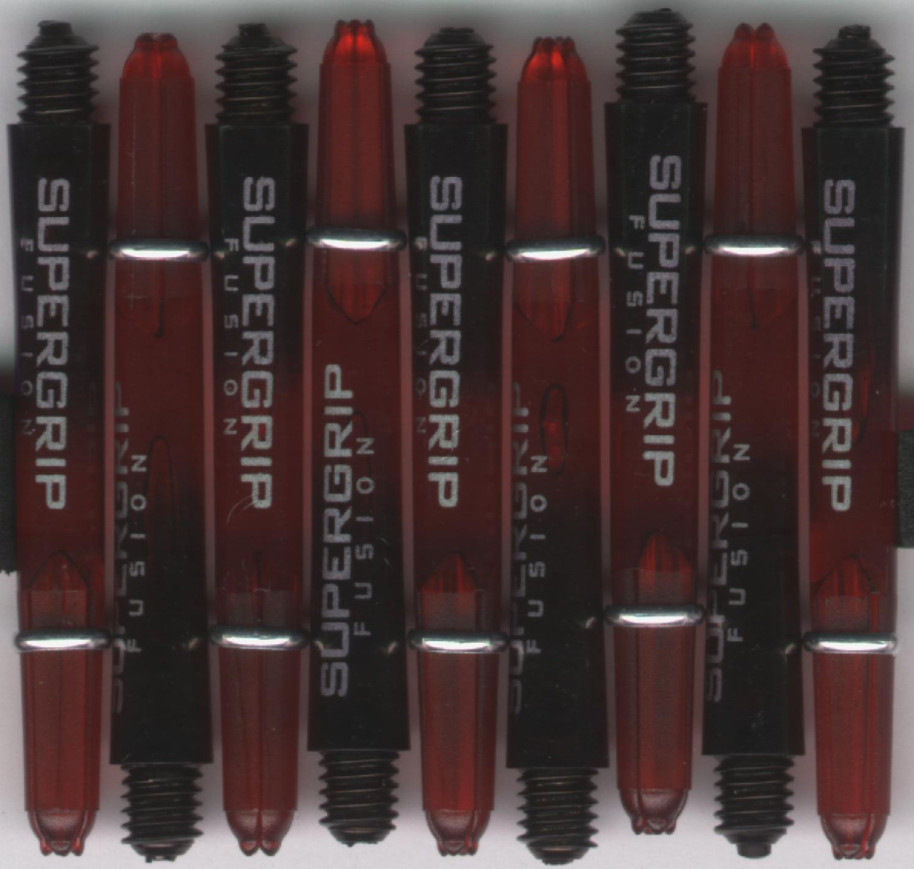 1.75in. Red/Black Supergrip Fusion Dart Shafts