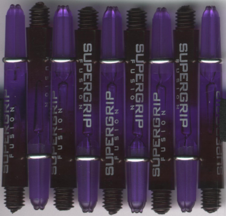 1.75in. Purple/Black Supergrip Fusion Dart Shafts