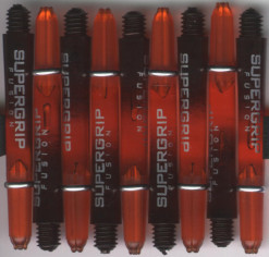 1.75in. Orange/Black Supergrip Fusion Dart Shafts