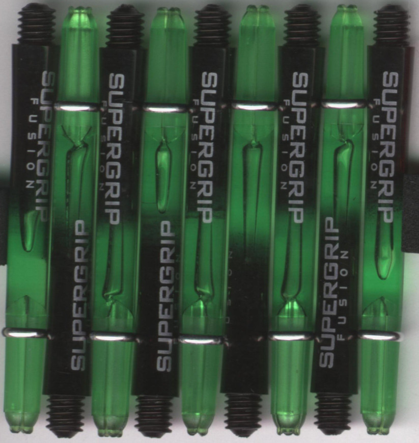 2in. Green/Black Supergrip Fusion Dart Shafts 2in. Green/Black Supergrip Fusion Dart Shafts