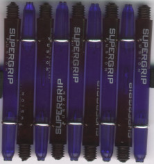 2in. DEEP Blue/Black Supergrip Fusion Dart Shafts 2in. DEEP Blue/Black Supergrip Fusion Dart Shafts