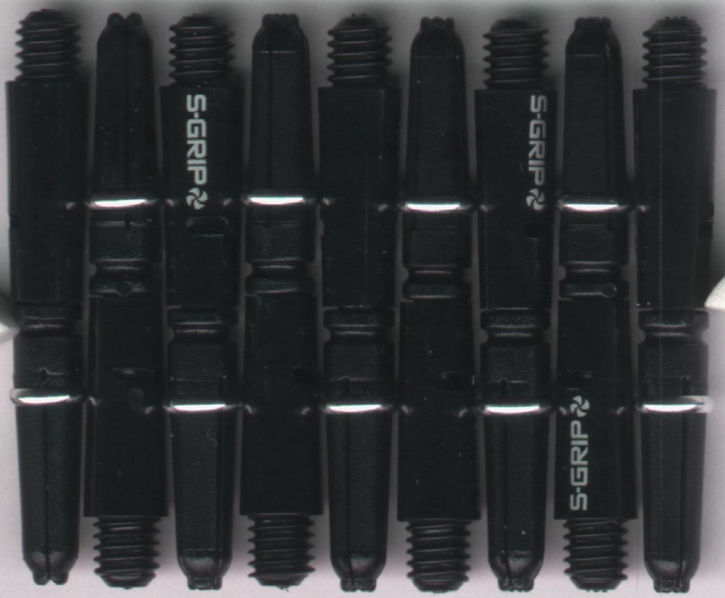 1.5in. Black/Silver Supergrip Spin Dart Shafts