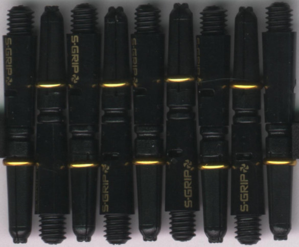 1.5in. Black/Gold Supergrip Spin Dart Shafts 1.5in. Black/Gold Supergrip Spin Dart Shafts