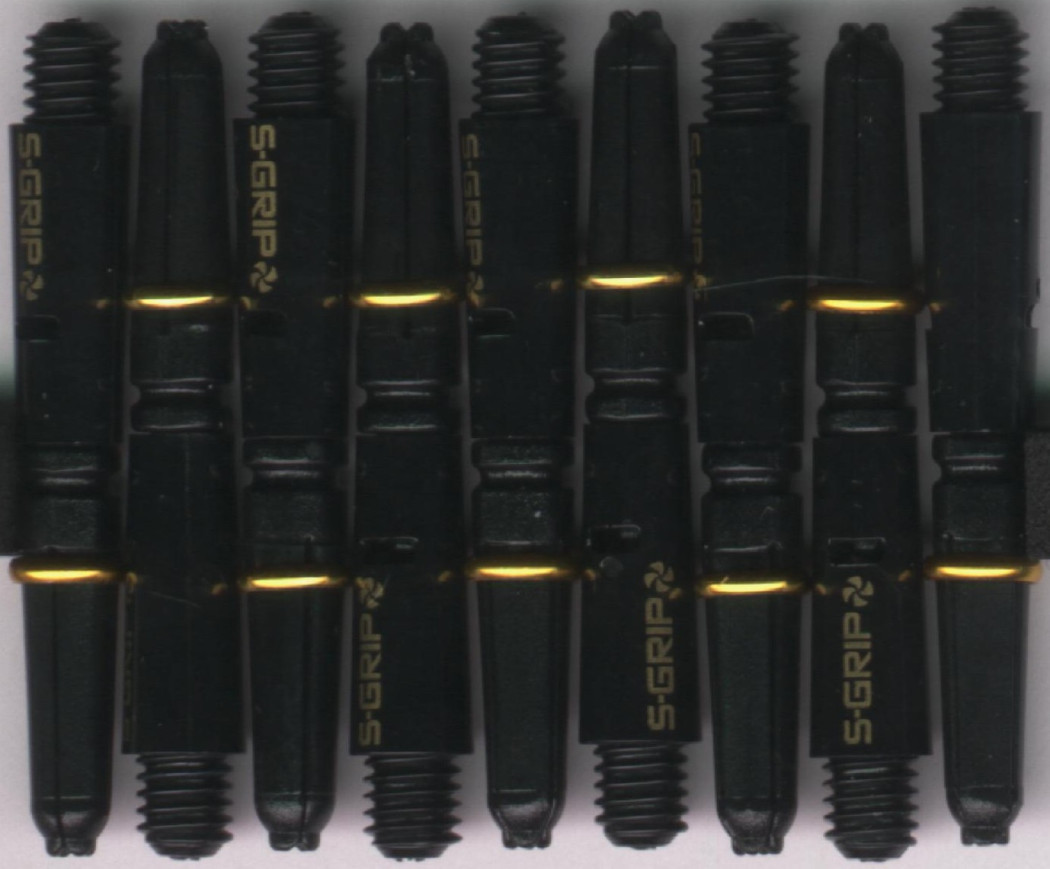 1.5in. Black/Gold Supergrip Spin Dart Shafts 1.5in. Black/Gold Supergrip Spin Dart Shafts