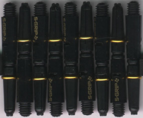 1.5in. Black/Gold Supergrip Spin Dart Shafts 1.5in. Black/Gold Supergrip Spin Dart Shafts