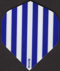 Blue and White Striped Dart Flights