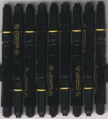 2in. Black/Gold Supergrip Spin Dart Shafts 2in. Black/Gold Supergrip Spin Dart Shafts