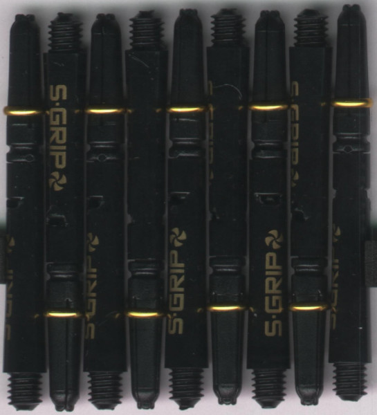 2in. Black/Gold Supergrip Spin Dart Shafts