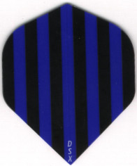 Black and Blue Striped Dart Flights