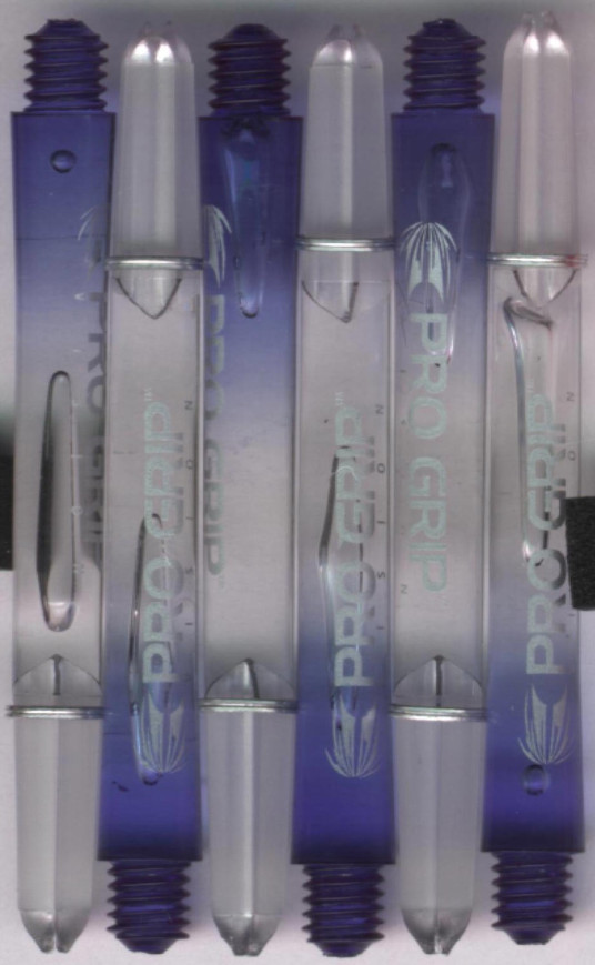 2in. Blue/Clear Medium Target Pro Grip Vision Dart Shafts
