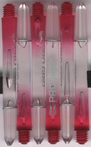 2in. Red/Clear Medium Target Pro Grip Vision Dart Shafts 2in. Red/Clear Medium Target Pro Grip Vision Dart Shafts