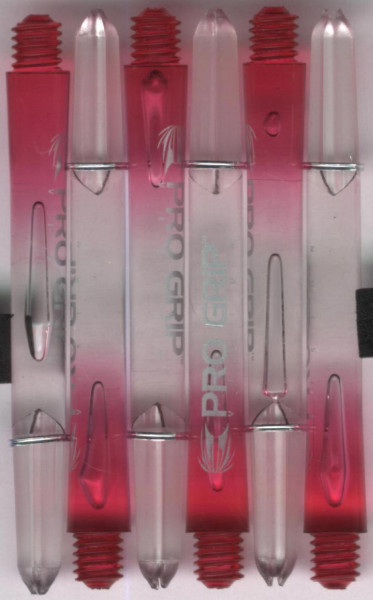 2in. Red/Clear Medium Target Pro Grip Vision Dart Shafts