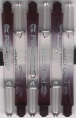 2in. Black/Clear Target Pro Grip Vision Dart Shafts