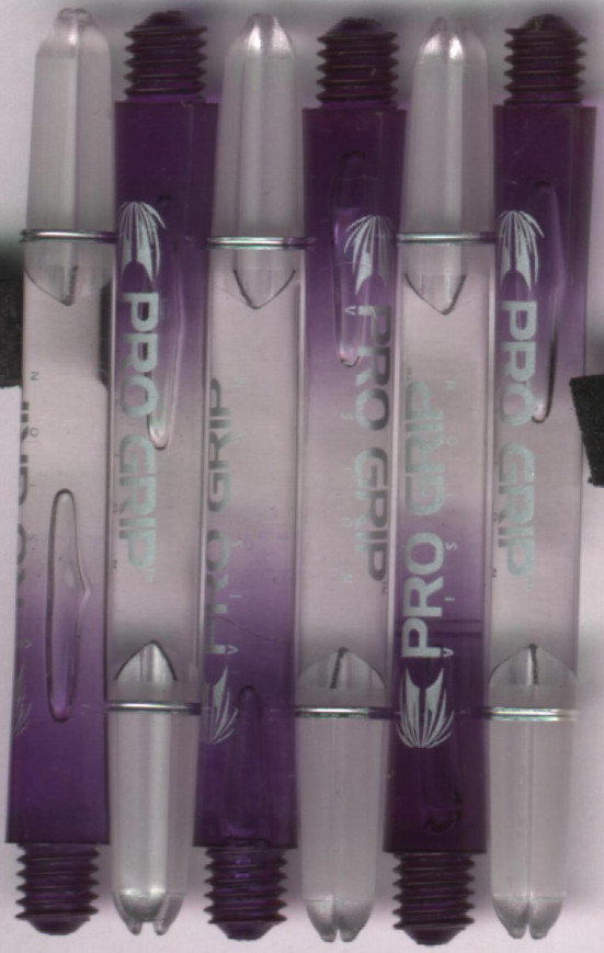 2in. Purple/Clear Medium Target Pro Grip Vision Dart Shafts