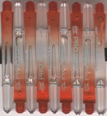 2in. Orange/Clear Medium Target Pro Grip Vision Dart Shafts