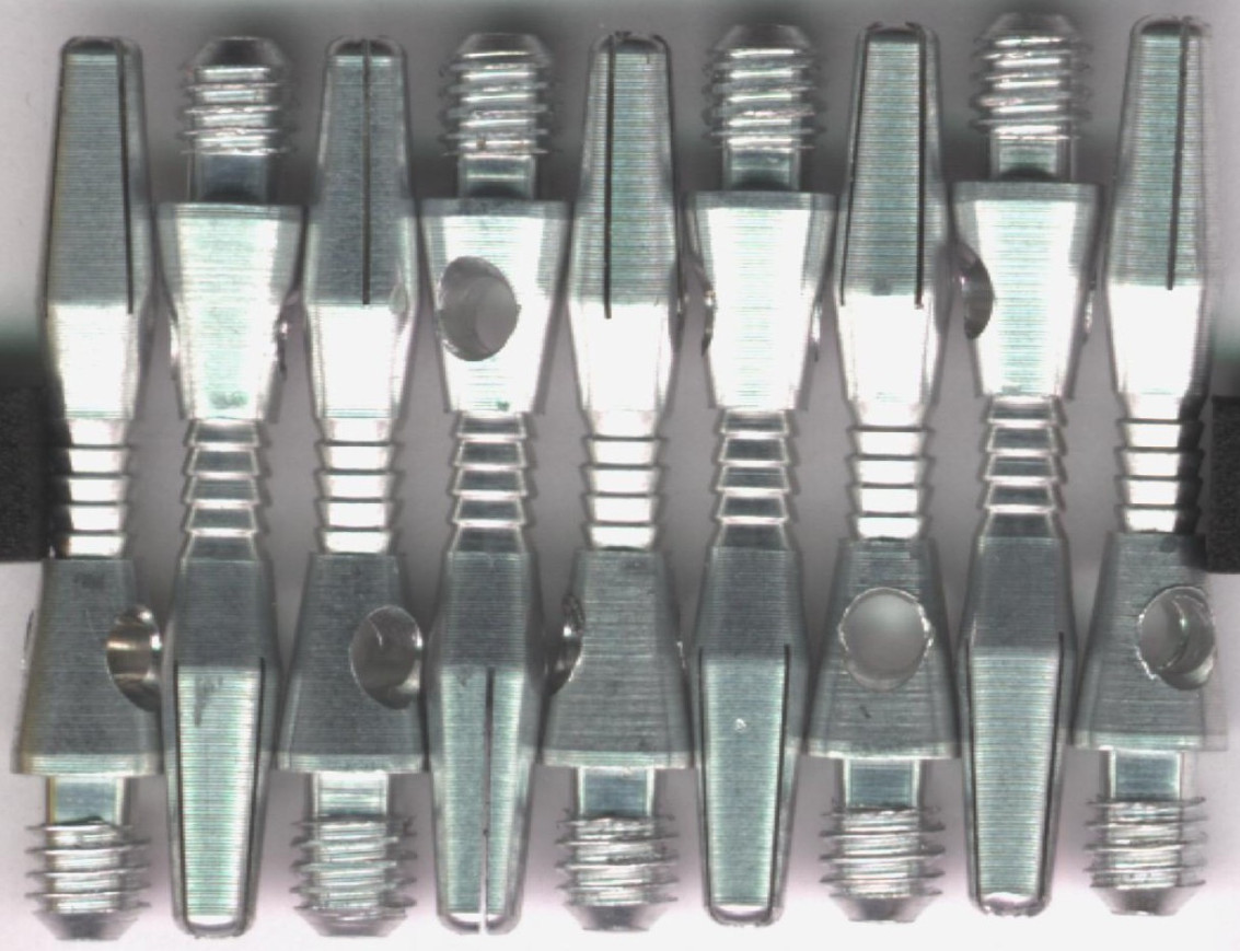 1.25in. Silver Razor Edge Blade Extra Short Aluminum Dart Shafts