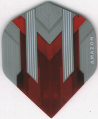 AMAZON Silver/Red Dart Flights