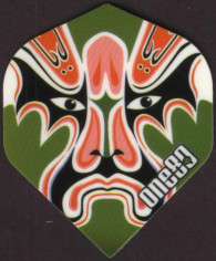 Green Japanese Kabuki Mask Dart Flights