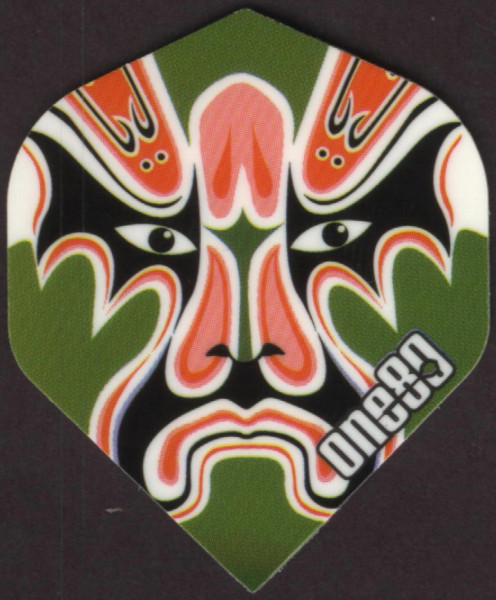 Green Japanese Kabuki Mask Dart Flights